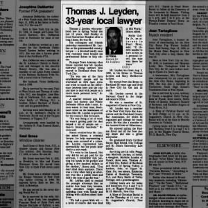 Obituary for Thomas J. Leyden